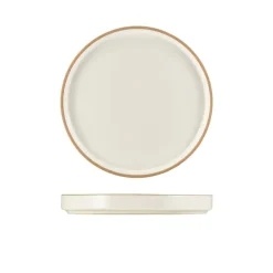 Barstuff Präsentationsteller Kava Steingut weiß – 20 cm (6 Stk.)
