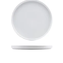 Barstuff Präsentationsteller mit niedrigem Rand Porzellan weiß – 30 cm (4 Stk.)