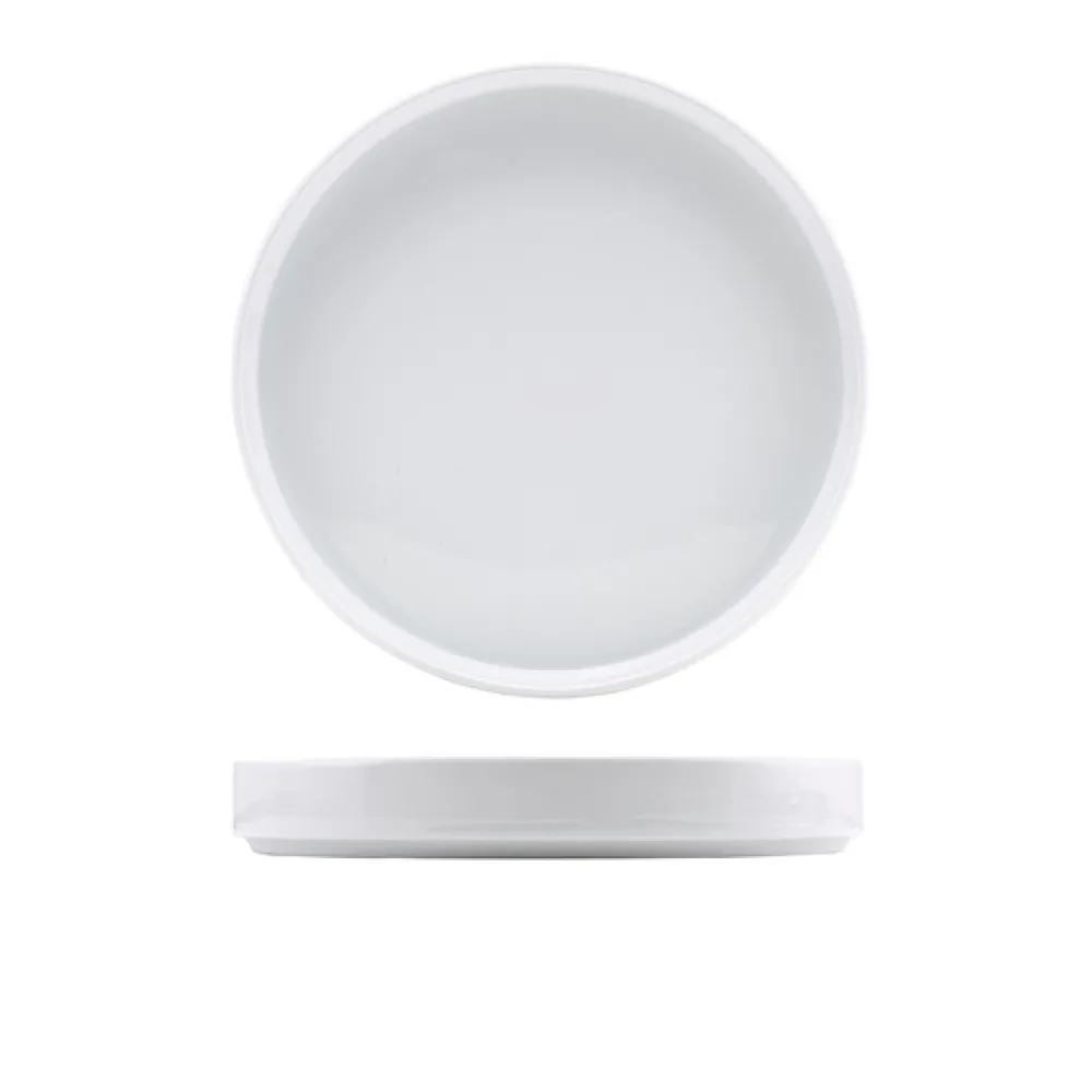 Barstuff Präsentationsteller Porzellan weiß – 25 cm (6 Stk.)