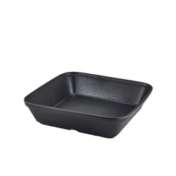 Barstuff Quadratischer Bräter Forge Buffet Steingut Gusseisen-Optik – 24,5 x 24,5 x 6,5 cm (6 Stk.)