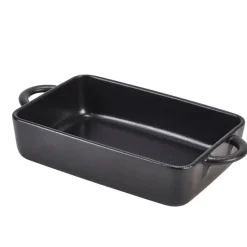 Barstuff Rechteckige Schale Forge Steingut Gusseisen-Optik – 16 x 10,5 x 4 cm (6 Stk.)