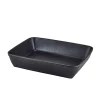 Barstuff Rechteckiger Bräter Forge Buffet Steingut Gusseisen-Optik – 31 x 24 x 5,5 cm (4 Stk.)