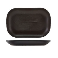 Barstuff Rechteckiger Teller Antigo Steingut Antikbronze – 24 x 16,5 cm (6 Stk.)