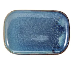 Barstuff Rechteckiger Teller Terra Aqua Blue - 29 x 19,5 cm (6 Stk.)