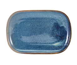Barstuff Rechteckiger Teller Terra Aqua Blue - 24 x 16,5 cm (12 Stk.)