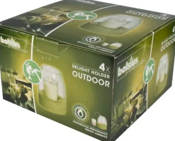 Barstuff Relight Kerzenhalter Outdoor, Bolsius, Beton und Kunststoff - 13,8x9,9cm (4 Stk.)
