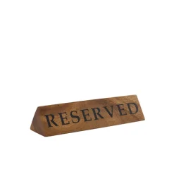 Barstuff Reserviert-Schild "Reserved", Akazienholz - 15x4x3cm