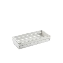Barstuff Rustikale Holzkiste, white wash - 25x12x5cm