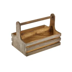 Barstuff Rustikaler Table Caddy, Holz - 20x15,3x18cm