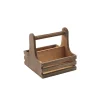 Barstuff Rustikaler Table Caddy, Holz - 15x15,3x15cm