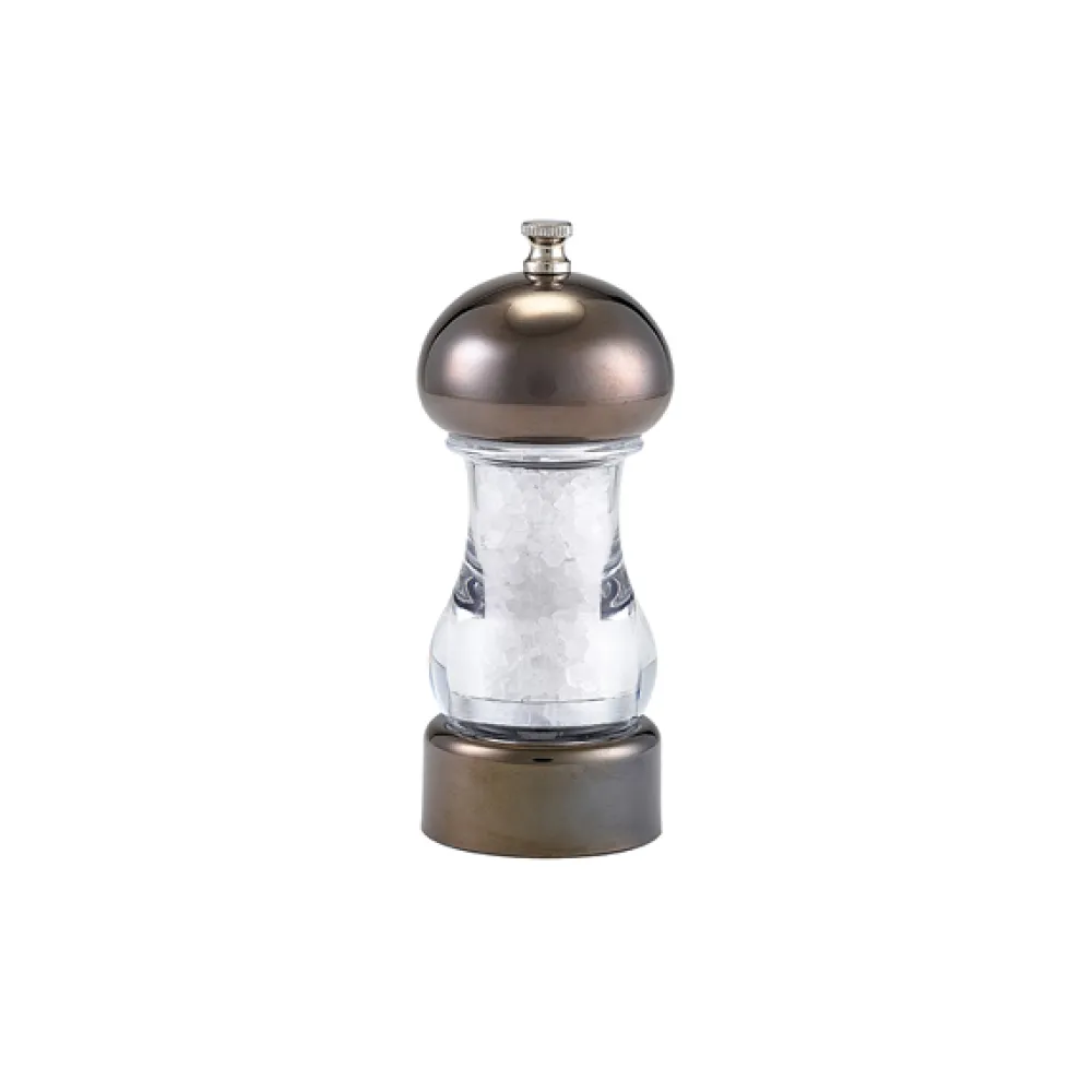 Barstuff Salz-/Pfeffermühle, Acryl, transparent, gunmetal black - 14cm