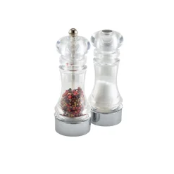 Barstuff Salzstreuer-und Pfeffermühle Set, Acryl transparent - 15,3cm (1 Set)