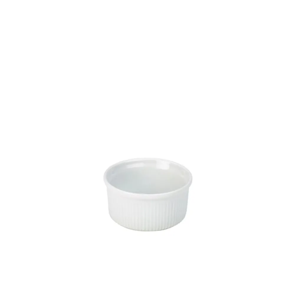Barstuff Schale / Auflaufform Porzellan weiß - 90ml / 8cm (12 Stk.)