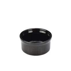Barstuff Schale / Auflaufform Steingut schwarz - 90ml / 8cm (12 Stk.)