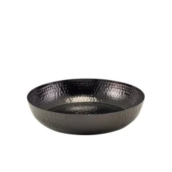 Barstuff Schale aus gehämmertem Aluminium, schwarz - 31 cm