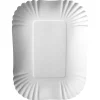 Barstuff Schale eckig, Pappe pure weiß - 13,0x17,5x3,0cm (250 Stk.)