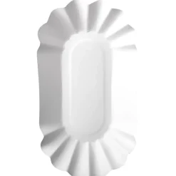 Barstuff Schale oval, Pappe pure weiß - 10,5x20,0x3,5cm (1000 Stk.)