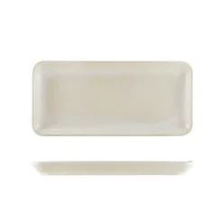 Barstuff Schmale rechteckige Platte Antigo Steingut Barley – 27 x 12,5 cm (6 Stk.)