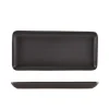 Barstuff Schmale rechteckige Platte Antigo Steingut Antikbronze – 31 x 14 cm (6 Stk.)