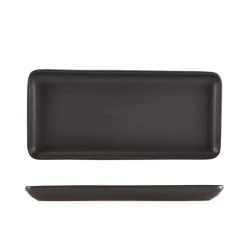 Barstuff Schmale rechteckige Platte Antigo Steingut Antikbronze – 31 x 14 cm (6 Stk.)