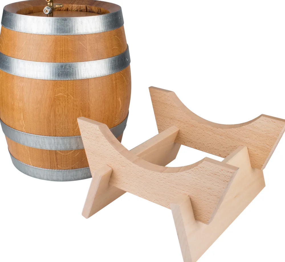 Barstuff Schnapsfass, Eiche Natur, verzinkte Fassreifen, Messinghahn - 5l