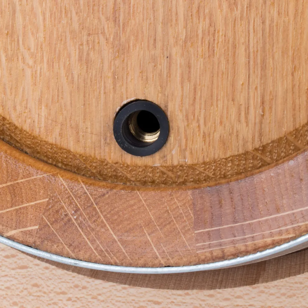 Barstuff Schnapsfass, Eiche Natur, verzinkte Fassreifen, Messinghahn - 5l