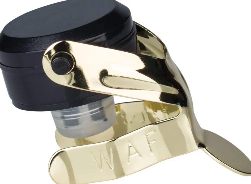 Barstuff Sekt- / Champagnerflaschenverschluss Secure Bottle Sealer - schwarz-goldfarben