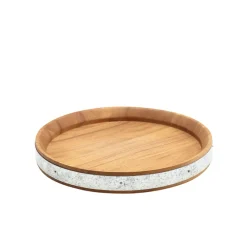 Barstuff Servierbrett mit Zinkband, Akazienholz - 24cm