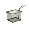 Barstuff Servierkorb, Edelstahl, schwarz - 12,5x10x8,5cm (6 Stk.)