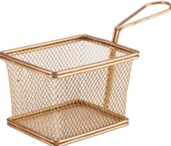 Barstuff Servierkörbchen Edelstahl kupferfarben - 12,5x10x8,5cm
