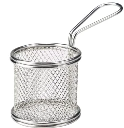 Barstuff Servierkörbchen rund, Edelstahl - 9,3x9cm