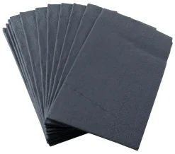 Barstuff Servietten, Duni, 33x33cm, 1/8 Falz, 3-lagig, schwarz - 250 Stk.