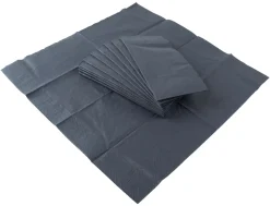 Barstuff Servietten, Duni, 33x33cm, 1/8 Falz, 3-lagig, schwarz - 250 Stk.