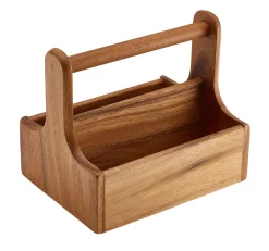 Barstuff Table Caddy / Bar Organizer, Holz, braun - 20x15,4x18cm