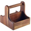 Barstuff Table Caddy / Bar Organizer, Holz dunkel - 15x15,3x15cm
