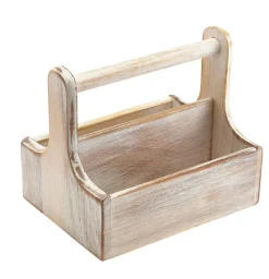 Barstuff Table Caddy / Bar Organizer, Holz, weiß - 20x15,4x18cm
