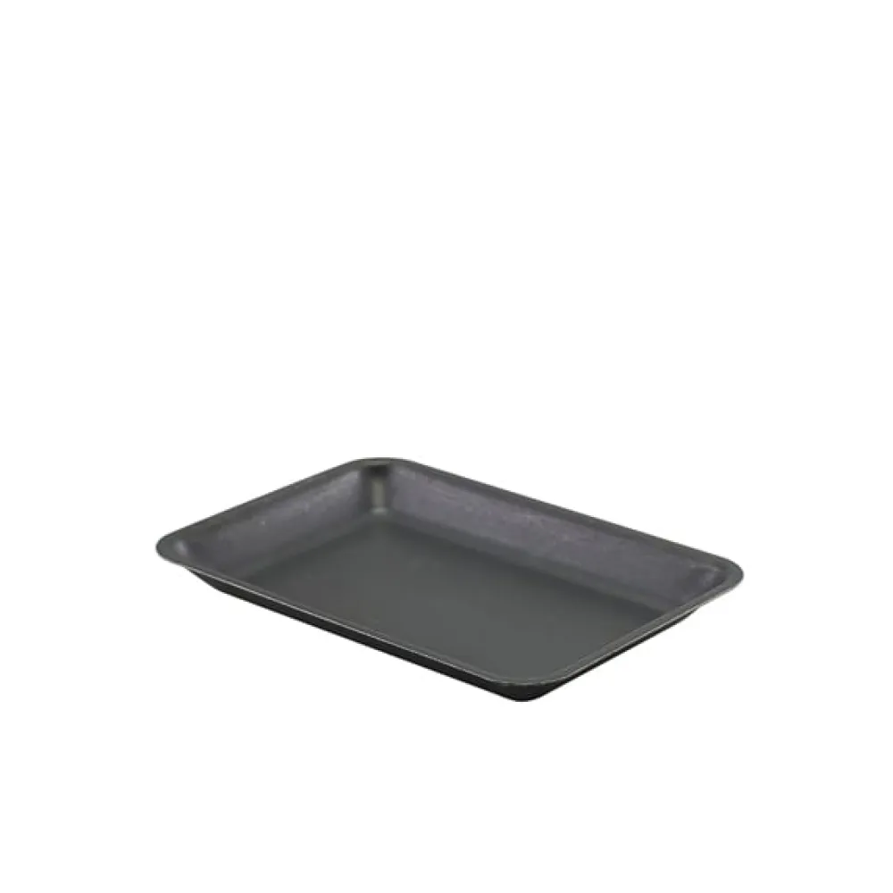 Barstuff Tablett, Edelstahl vintage schwarz- 20x14cm