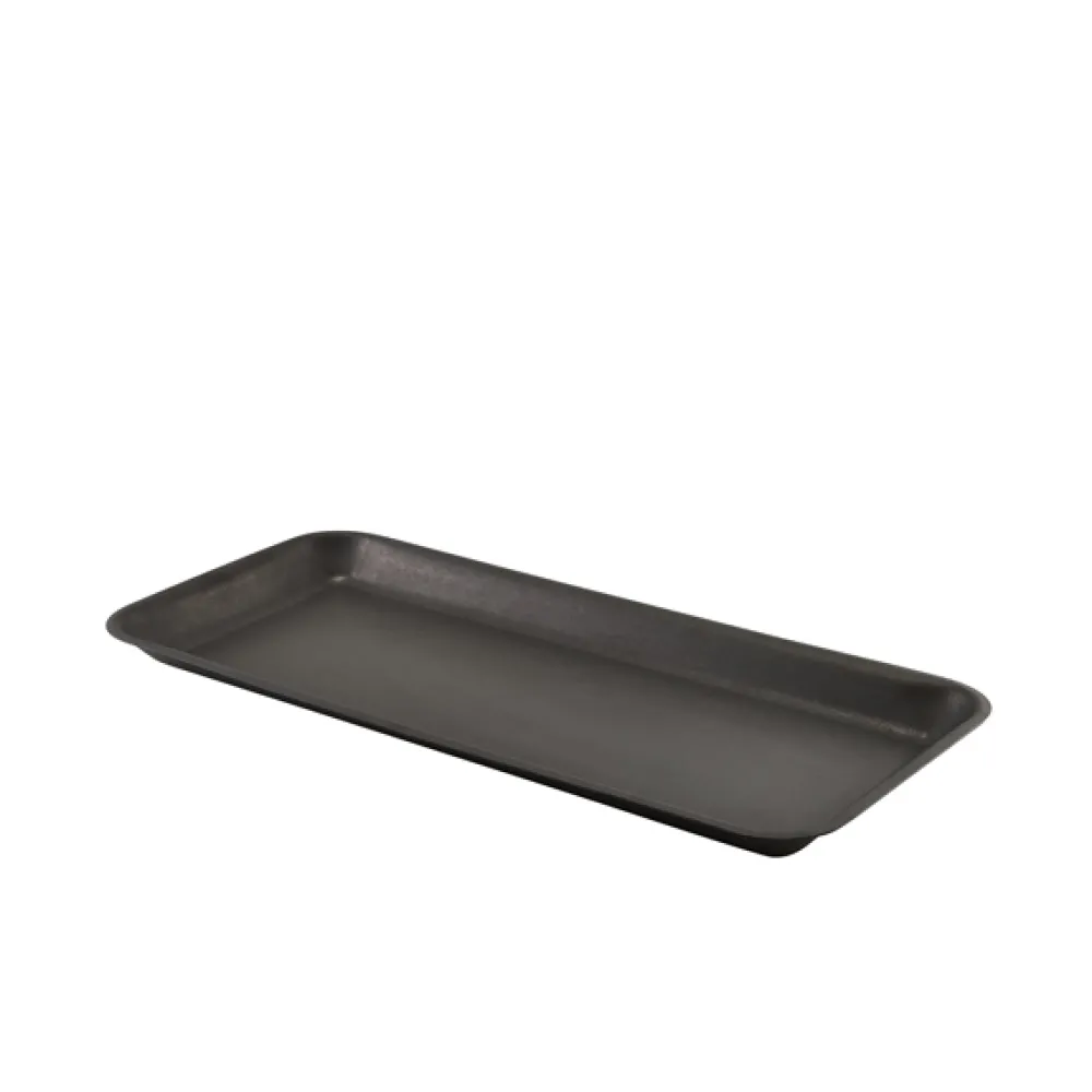 Barstuff Tablett, Edelstahl vintage schwarz - 36x16,5cm