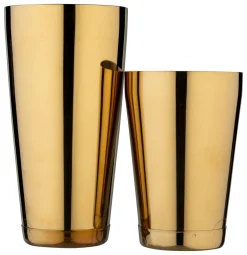 Barstuff Tin on Tin Shaker mit Bodenkappe, Prime Bar - goldfarben (850ml)