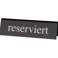 Barstuff Tischaufsteller Kunststoff schwarz-weiß - reserviert