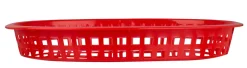 Barstuff Tischkorb rot, PE, oval - 27x17,5x3,5cm