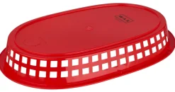 Barstuff Tischkorb rot, PE, oval - 27x17,5x3,5cm