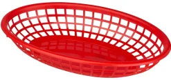Barstuff Tischkorb rot, PE, oval - 23,5x15x4,5cm