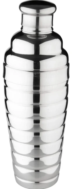 Barstuff 3-tlg. Cocktail Shaker, gerillt - Edelstahl (700ml)