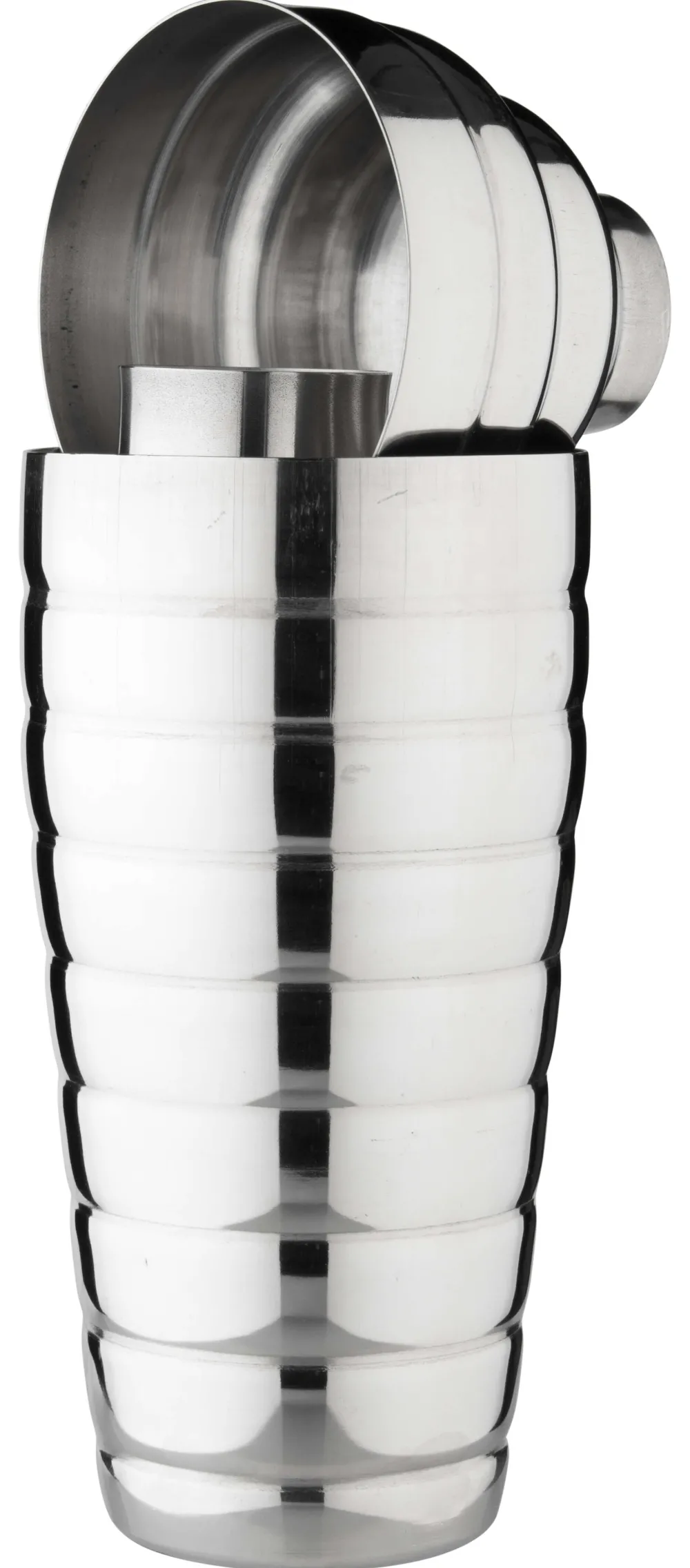 Barstuff 3-tlg. Cocktail Shaker, gerillt - Edelstahl (700ml)