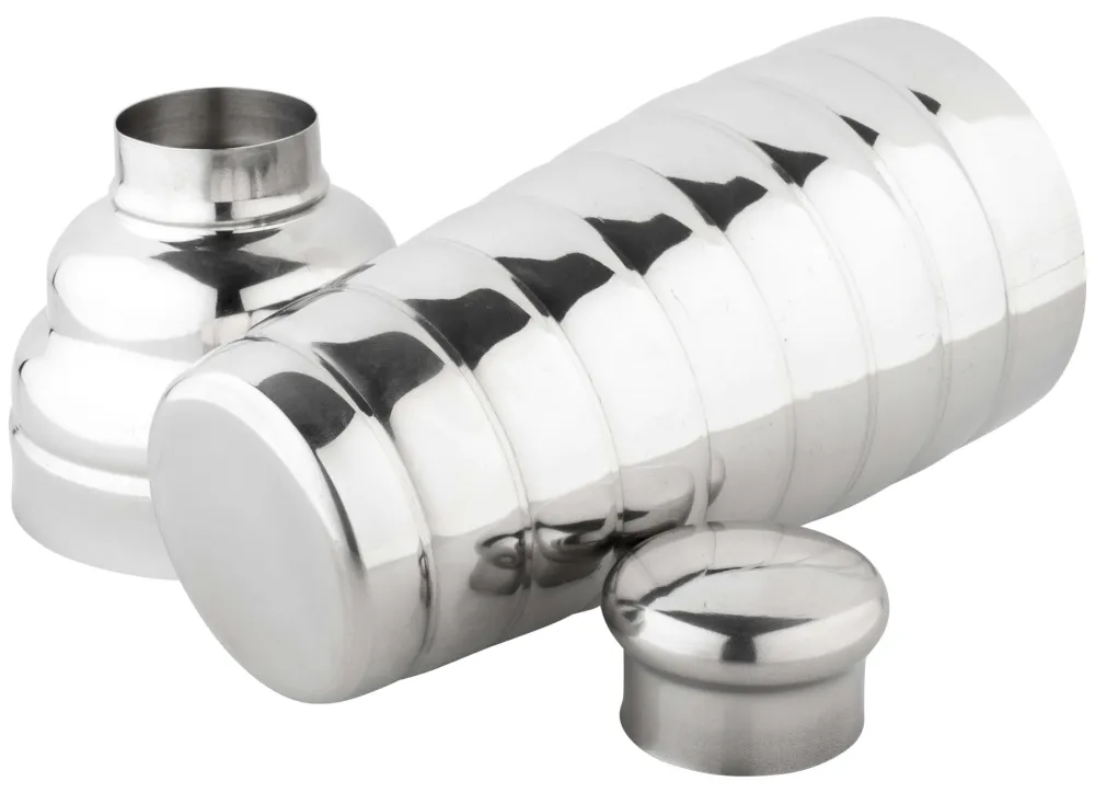 Barstuff 3-tlg. Cocktail Shaker, gerillt - Edelstahl (700ml)