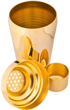 Barstuff 3-tlg. Cocktail Shaker Yukiwa Baron, goldfarben - 510ml