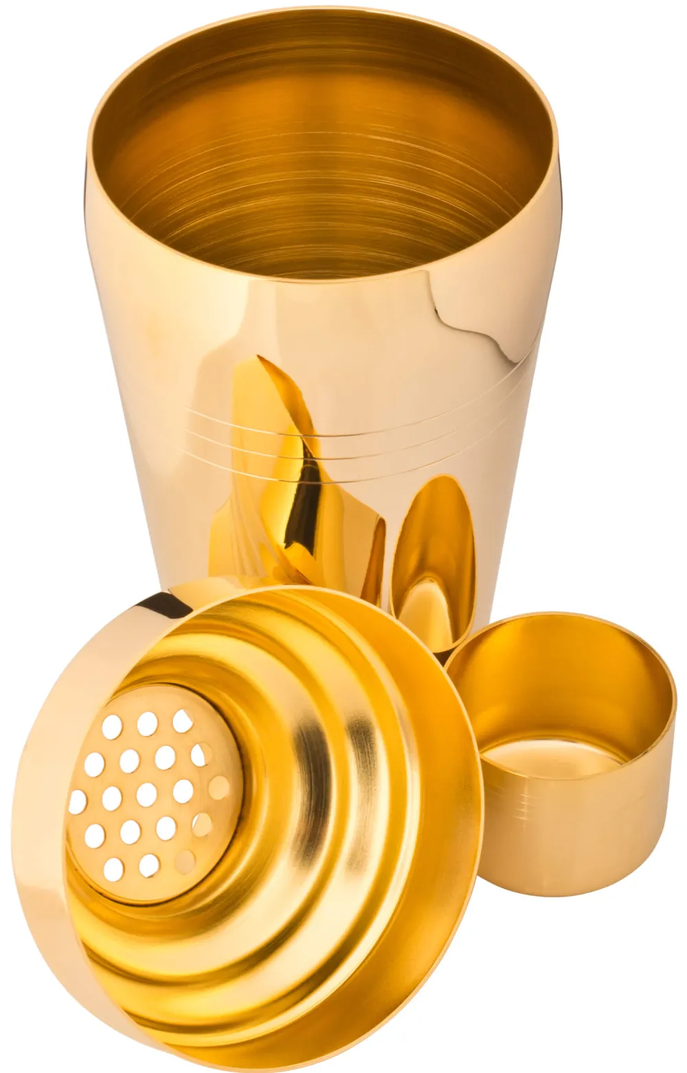 Barstuff 3-tlg. Cocktail Shaker Yukiwa Baron, goldfarben - 510ml