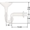 Barstuff Trichtersiphon DN50 PP weis