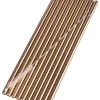 Barstuff Trinkhalme, Edelstahl (8x215mm), kupferfarben - 10 Stk.-Set mit Reinigungsbürste
